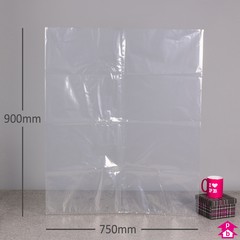 Clear Polybag - Heavy Duty (30% Recycled) (750mm x 900mm x 100 micron (30" x 36" x 400 gauge))
