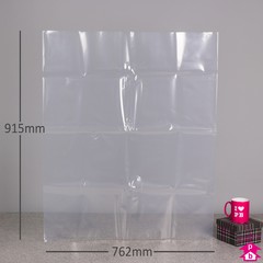 50 Sacchetti Di Polietilene Trasparenti, Calibro 500, 125 Micron, Dimensioni 30x36 Pollici (762x915 Mm)