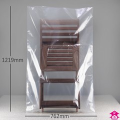 Clear Polybag - 762mm x 1219mm x 62.5 micron (30" x 48" x 250 gauge)