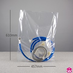 Clear Polybag (457mm x 610mm x 37.5 micron (18" x 24" x 150 gauge))