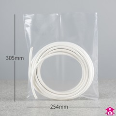 Clear Polybag - 254mm x 305mm x 62.5 micron (10" x 12" x 250 gauge)