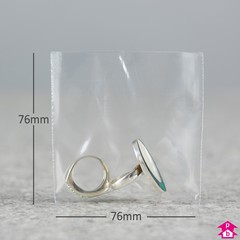 Clear Polybag - 76mm x 76mm x 25 micron (3" x 3" x 100 gauge)