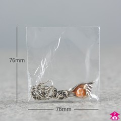 Clear Polybag - 76mm x 76mm x 37.5 micron (3" x 3" x 150 gauge)