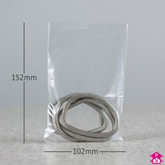 Clear Polybag (102mm x 152mm x 30 micron (4" x 6" x 120 gauge))