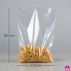 Clear Polybag - 254mm x 381mm x 37.5 micron (10" x 15" x 150 gauge)