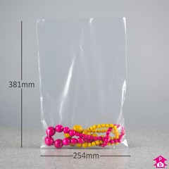 Clear Polybag - 254mm x 381mm x 62.5 micron (10" x 15" x 250 gauge)