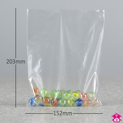 Clear Polybag (152mm x 203mm x 30 micron (6" x 8" x 120 gauge))