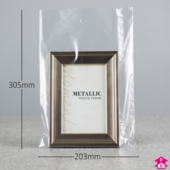 Clear Polybag (203mm x 305mm x 37.5 micron (8" x 12" x 150 gauge))