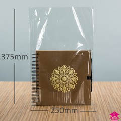 Clear Polypropylene Bag (Cello) - 250 x 375mm  30mu (120g)