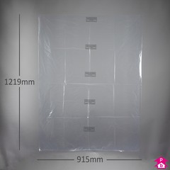 Clear Safety Bag - Perforated + PWN - Extra Large (30% Recycled) (915mm x 1219mm x 40 micron (36" x 48" x 160 gauge))