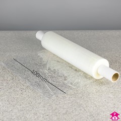 Clear Stretchwrap - Extra Heavy Duty (400mm wide x 200 metres long, 29 micron thickness (flush core for dispensers))