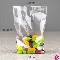 Compostable Retail Display Bag - Mini (100mm wide x 150mm high, 30 micron thickness)