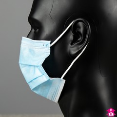 Disposable Face Mask (with elasticated ear loops) - 175mm wide x 95mm ...