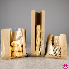 eco-friendly compostable film front bags