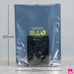 ESD Shielding Bag - Medium (203mm x 305mm x 70mu (8" x 12" x 280 gauge))
