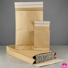 Expandable Paper Mailing Bags with Double Strip