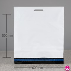 Extra Large Mailing Bag with Handle - 600mm x 500mm (+75mm Handle +40mm Lip), 70 micron
