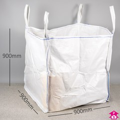 FIBC Bulk Bag - 900mm wide x 900mm deep x 900mm high, 1000kg capacity