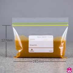 Freezer Bag - 0.5 Litre ((internal) 191mm wide x 127mm long x 87.5 microns, 0.5 Litre)