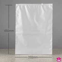 Frosted Zip Slider Bag - Large (Sweaters) (350mm x 450mm (13.75" x 17.75") , 70 micron (280 gauge))