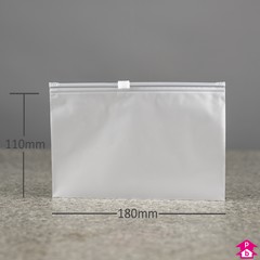 Frosted Zip Slider Bag - Mini (180mm x 110mm (7" x 4.25"), 70 micron (280 gauge))