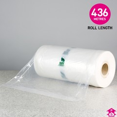 Garment Covers On Roll - Clear Biodegradable (Unperforated) - 20/24" wide x 436 metres length (for custom cut), 80 gauge thickness