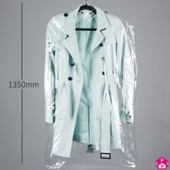 Garment Covers On Roll - Clear Biodegradable (20/24" wide x 54" long (Long Coat size), 80 gauge thickness - 318 covers per roll)