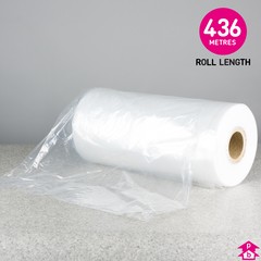 Garment Covers On Roll - Clear (Unperforated) (20/24" wide x 436 metres length (for custom cut), 80 gauge thickness)