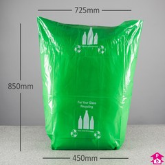 Glass Recycling Sack - 18" x 29" x 34" x 190 gauge