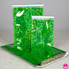 green sparkling envelopes