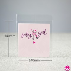 Greetings Card Bag - 140mm x 140mm + 25mm lip/flap