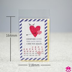 Greetings Card Bag - 118mm x 164mm + 25mm lip/flap