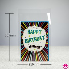 Greetings Card Bag - 216mm x 305mm + 25mm lip/flap