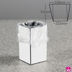 Gusseted Bag (1 Litre) - 152mm wide (with gusset opening up to 228mm wide) x 355mm long, 37.5 micron thickness