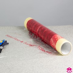Hard Surface Protection Film - 600mm x 25 metres long (Red print)