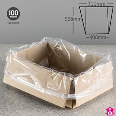 Heavy Duty Gusseted Bag (41 Litres) - 30% Recycled (406mm wide (with gusset opening up to 711mm wide) x 508mm long, 100 micron thickness)