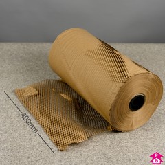 Hexa Paper Roll - Brown - 400mm wide x 250m long, extending to 400m long (7.4kg). 100gsm.