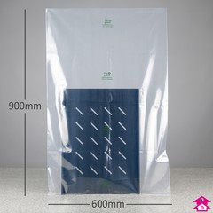 I'm Green Clear Polybag - Large (600mm x 900mm x 50 micron (24" x 36" x 200 gauge))