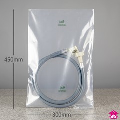 I'm Green Clear Polybag - Medium - 300mm x 450mm x 50 micron (12" x 18" x 200 gauge)