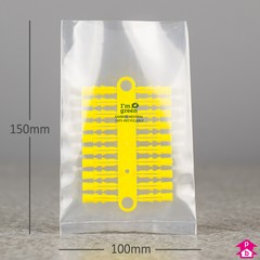 I'm Green Clear Polybag - Mini - 100mm x 150mm x 50 micron (4" x 6" x 200 gauge)