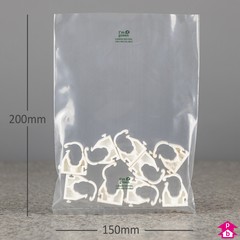 I'm Green Clear Polybag - Small - 150mm x 200mm x 25 micron (6" x 8" x 100 gauge)