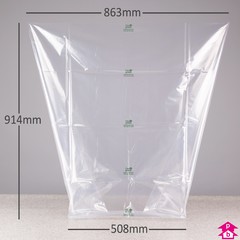 I'm Green Gusseted Bag (131 Litres) - 508mm wide (with gusset opening up to 863mm wide) x 914mm long, 50 micron thickness