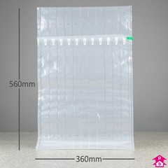 Inflatable Protective Bag (Large bottle size) - Uninflated: 360mm wide x 560mm long. (For 1.5 litres bottle, etc).