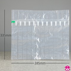 Inflatable Protective Bag (Small laptop size) - Uninflated: 385mm wide x 335mm long. (For tablet, small laptop, etc).