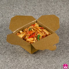 Mini (No. 1) Kraft Takeaway Box (750ml) - 115mm long x 90mm wide (at ...
