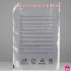 multi-language I'm green peel and seal safety bags