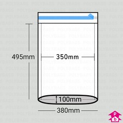 Paper Mailing Bag with Bottom Gusset - Extra Large - 350mm wide x 495mm ...