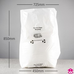 Paper Recycling Sack (18" x 29" x 34" x 190 gauge)