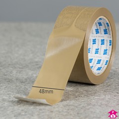 Premium Vinyl Brown Tape - Each roll is 48mm wide by 132 metres long
