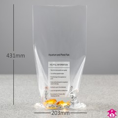 Printed Fish Bag - Medium - 203mm x 431mm x 62.5 micron (8" x 17" x 250 gauge)